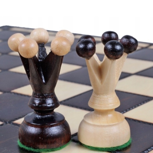 Puinen kuninkaallinen shakki, keskikokoinen - Sunrise Chess & Games