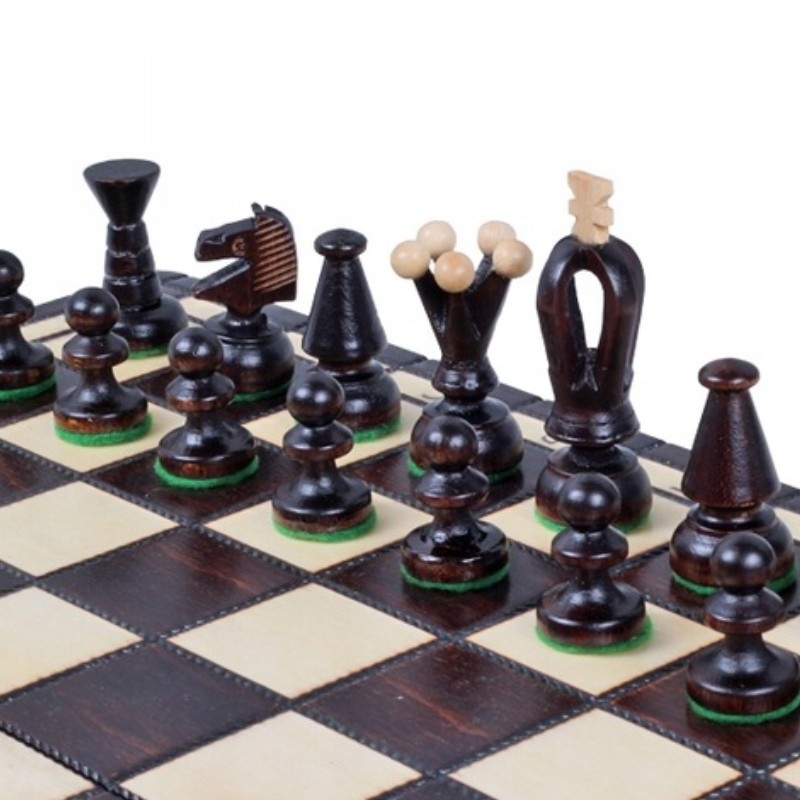 Puinen kuninkaallinen shakki, keskikokoinen - Sunrise Chess & Games
