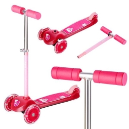 Kolmipyöräinen skootteri A-l, HLB001 NILS FUN, väri vaaleanpunainen.