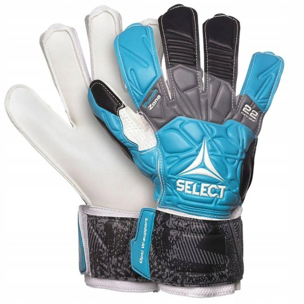 Select 22 Flexi Grip maalivahtikäsineet, sininen, musta ja valkoinen Select 22 Flexi Grip maalivahtikäsineet, sininen, musta ja valkoinen