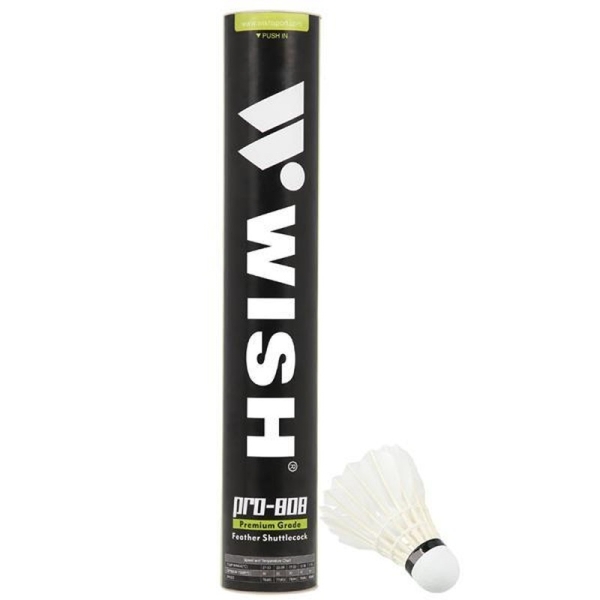 Wish PRO-808 sulkapallosukkula, höyhenpaino valkoinen