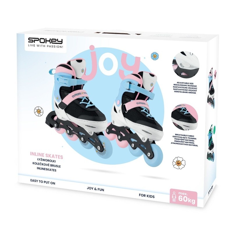 Spokey inline-luistimet, 4 in 1, Quattro 942544, väri pinkki