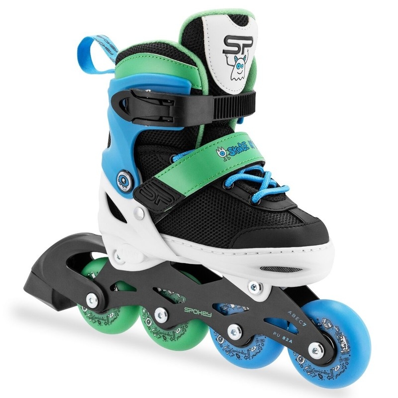 Spokey inline-luistimet, 4 in 1, Quattro 942276, vihreä väri.