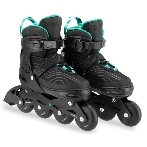 Spokey inline-luistimet, 4 in 1, Quattro 943453, koko 35-38, väri turkoosi.