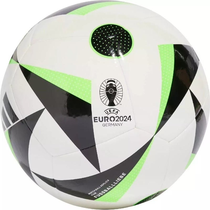 Adidas Euro24 jalkapallo, koko 4, väri valkoinen-vihreä-musta.