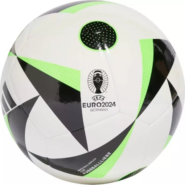 Adidas Euro24 jalkapallo, koko 4, väri valkoinen-vihreä-musta.