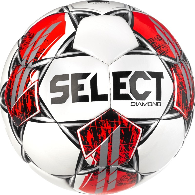 Select Diamond jalkapallo, koko 5, väri valkoinen ja punainen.