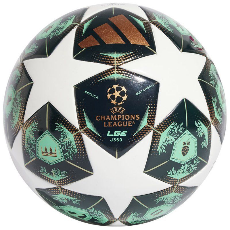 Adidas UCL League J350 jalkapallo, musta ja valkoinen