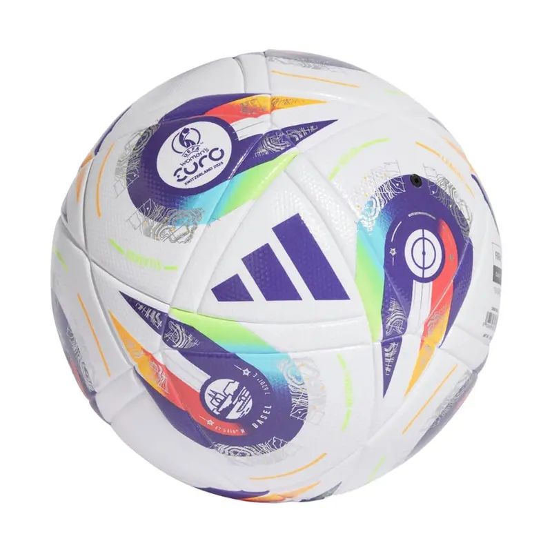 Adidas Euro 25 Sveitsi Liiga Naisten jalkapallo, koko 5, väri valkoinen-violetti-punainen-keltainen.