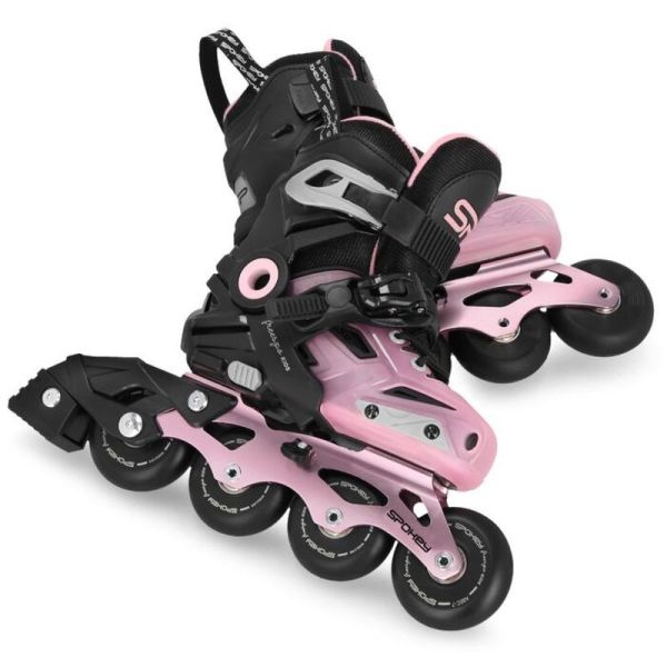 Spokey inline-luistimet, Freespo Junior 944626, väri vaaleanpunainen.