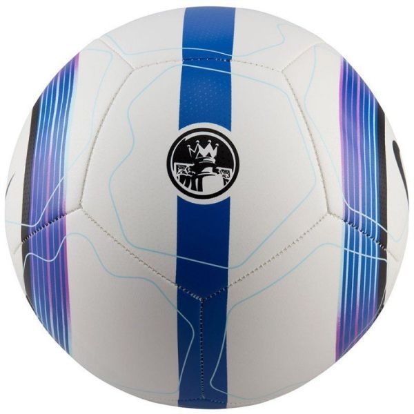 Nike Premier League Pitch -jalkapallo, koko 5, väri valkoinen-musta-sininen-violetti.