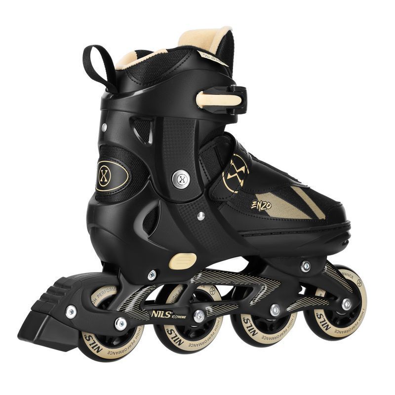 Nils Enzo 2-in-1 inline-luistimet, NH382, väri musta ja beige.
