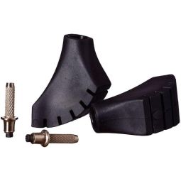 Kärkien ja keihäänkärkien sarja sauvoihin Nordic walking -sauvoihin.