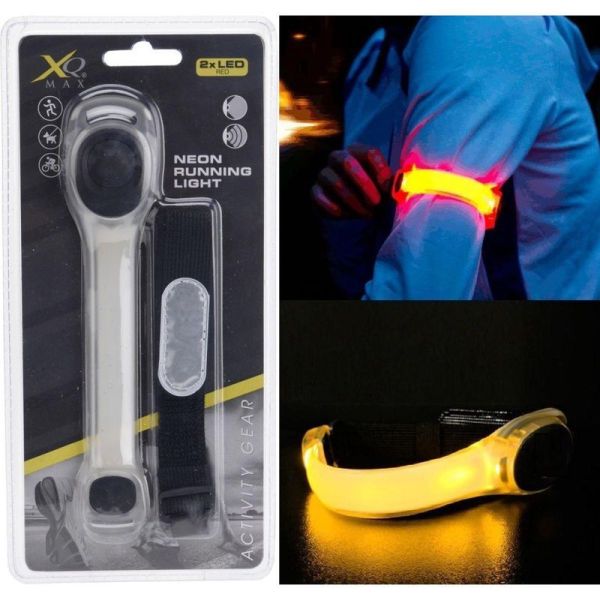 XQMAX heijastava led-käsivarsinauha käsivarteen ja jalkaan