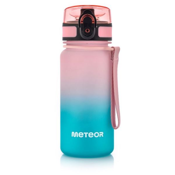 Meteor urheilupullo 350 ml vaaleanpunainen/turkoosi Meteor urheilupullo 350 ml vaaleanpunainen/turkoosi