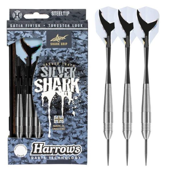 Harrows Silver Shark Blade Darts, 21g Harrows Silver Shark Blade Darts, 21g