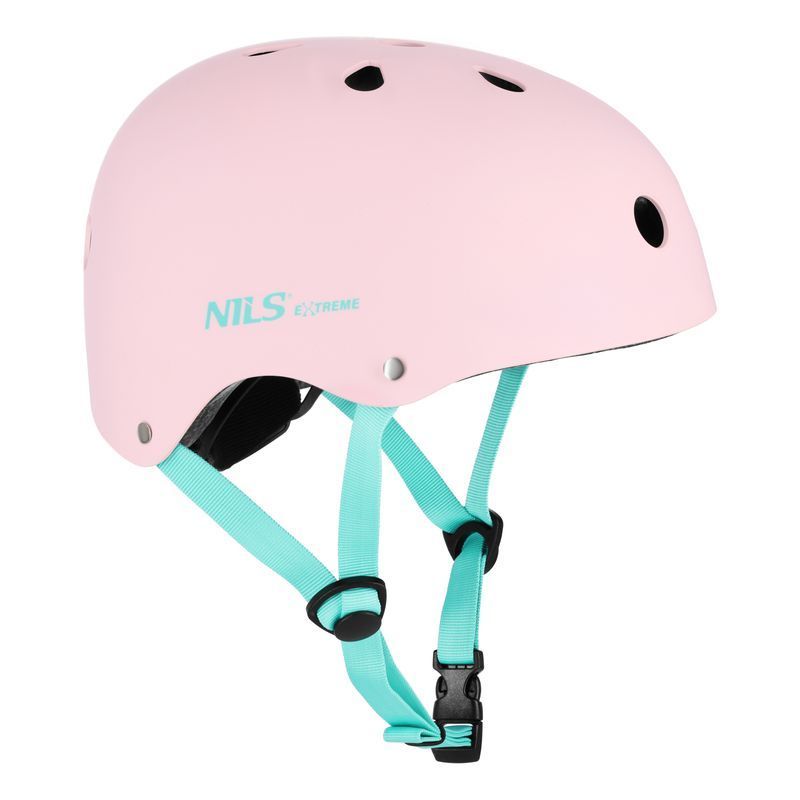 Nils Extreme MTW001-1 polkupyöräkypärä, koko M, vaaleanpunainen ja meren väri