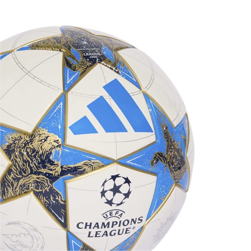 Adidas UCL League J350 jalkapallo, koko 4, väri valkoinen-sininen-kultainen