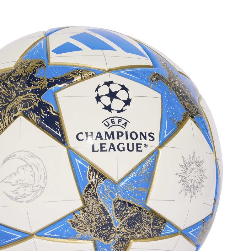 Adidas UCL League J350 jalkapallo, koko 4, väri valkoinen-sininen-kultainen