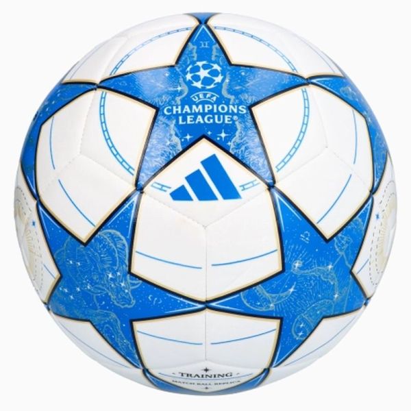 Adidas UCL Training jalkapallo, koko 4, väri valkoinen-sininen-kultainen. Adidas UCL Training jalkapallo, koko 4, väri valkoinen-sininen-kultainen.